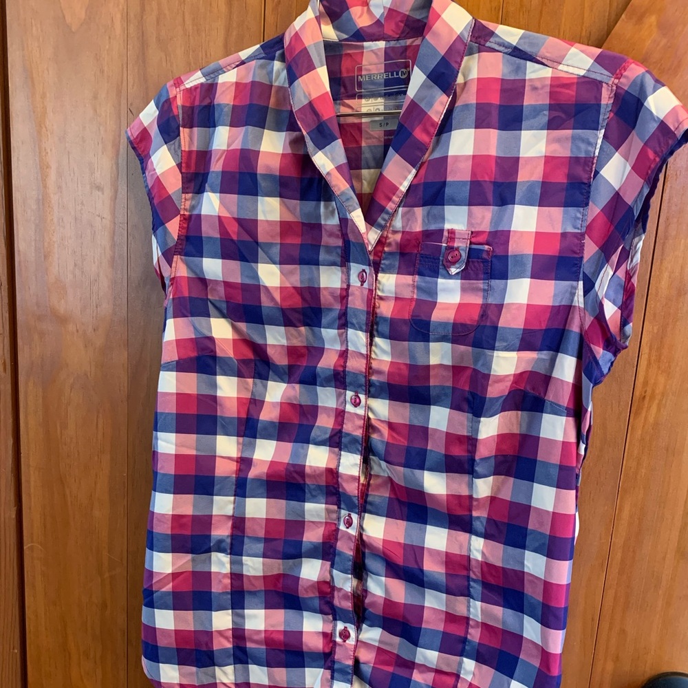 Merrell Capped Sleeve Patterned Shirt